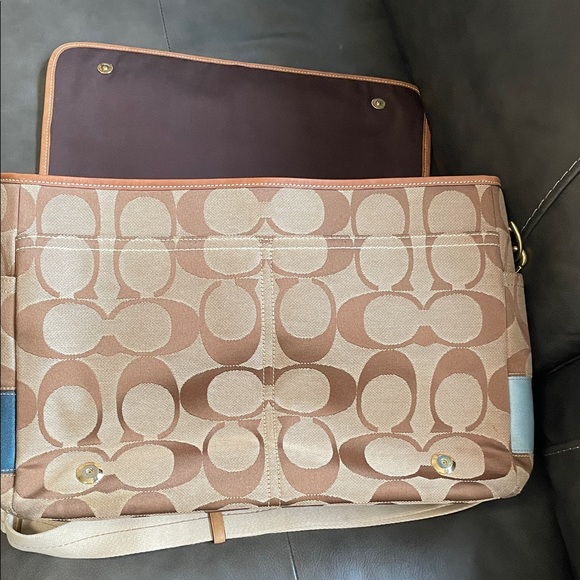 Coach Signature Messenger Bag with Colorful Accents - Picture 5 of 16
